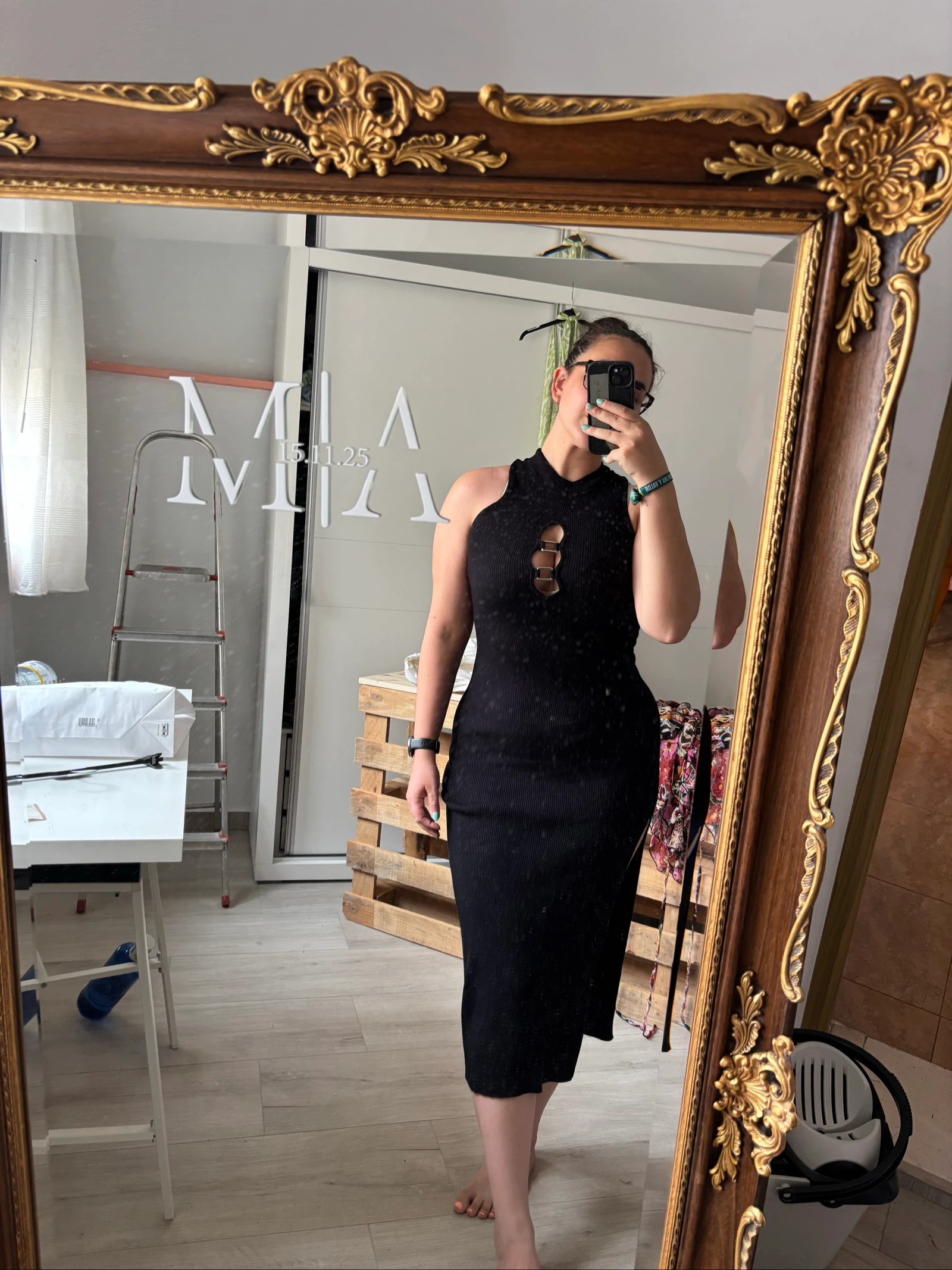 Vestido negro largo 